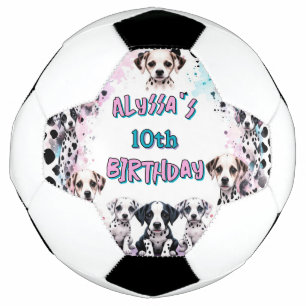 Bola De Futebol Rapariga de Aniversário da Cãozinha da Dalmácia