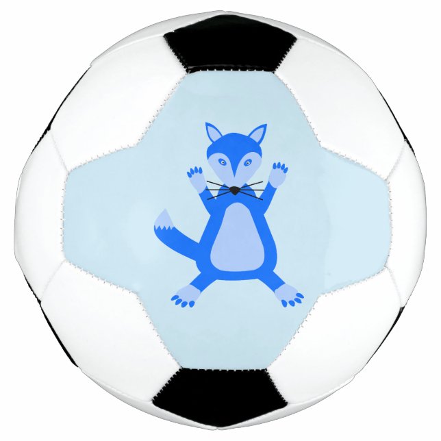 Bola De Futebol Raposa-Bebê Azul (Frente)