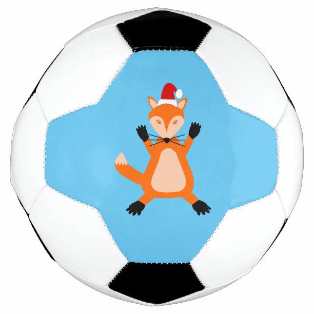 Bola De Futebol Raposa de Natal giro (Frente)