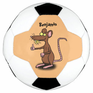 Bola De Futebol Rato castanho-bonito deita um desenho animado