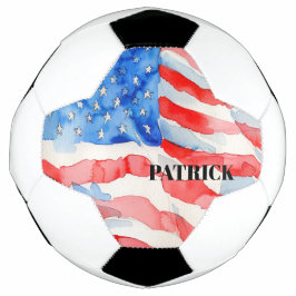 Bola De Futebol Red Flag Americano White Blue Personal