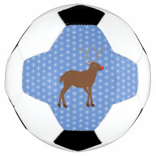 Bola De Futebol Reinado de Natal bonito com Nariz Vermelho