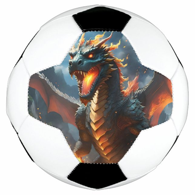 Bola De Futebol "Respiração do Inferno: A Chama do Dragão" (Frente)