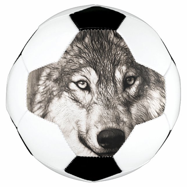 Bola De Futebol Retrato de lobo (Frente)