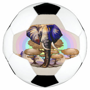 Bola De Futebol Retrato Surreal do Elefante Africano