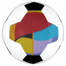 Retro Arcade Style Abstract Soccer Ball