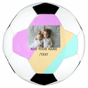 Bola De Futebol Rosa amarelo verde adicionar foto texto nome ediçã