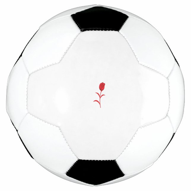 Bola De Futebol Rosa Madder, Lava Vermelho, Design floral (Frente)