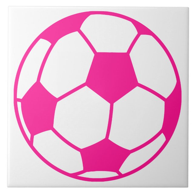 Bola de Futebol Rosa Quente (Frente)