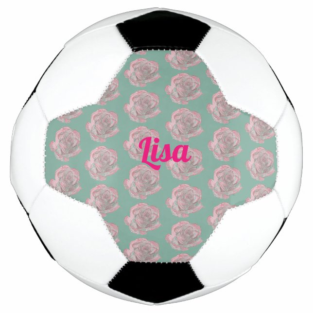 Bola De Futebol Rosas (Frente)