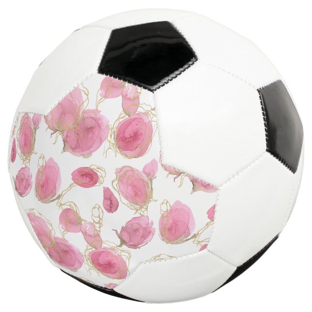 Bola De Futebol Rosas rosadas (Três quartos)