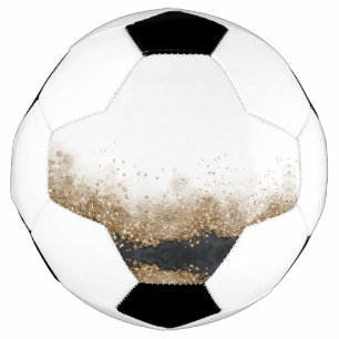 Bola De Futebol Salão de Cabeleireiro Dourado e Preto