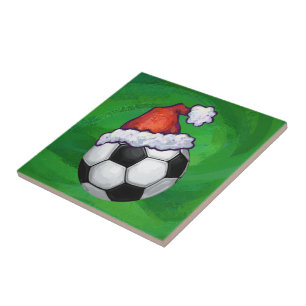 Bola de Futebol Santa Hat em Verde