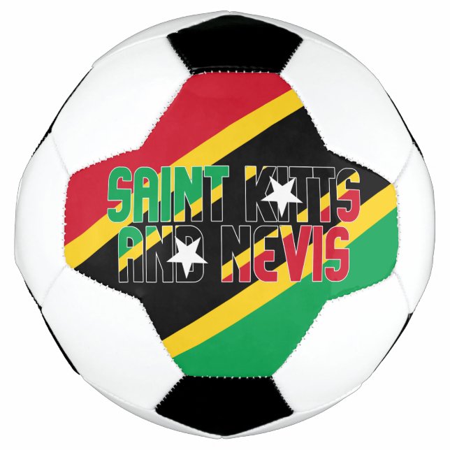 Bola De Futebol Santo Kitts e Nevis Flag Patriótico  (Frente)