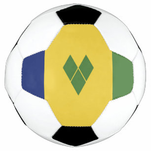 Bola De Futebol Santo Vincent e bandeira das Granadinas