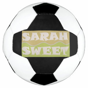 Bola De Futebol Sarah Sweet queimou laranja e abstrato verde esmae