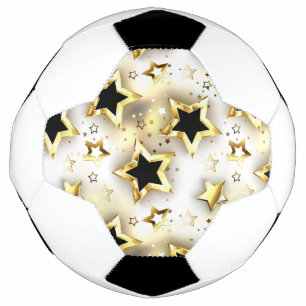Bola De Futebol Sem costura leve com estrelas douradas