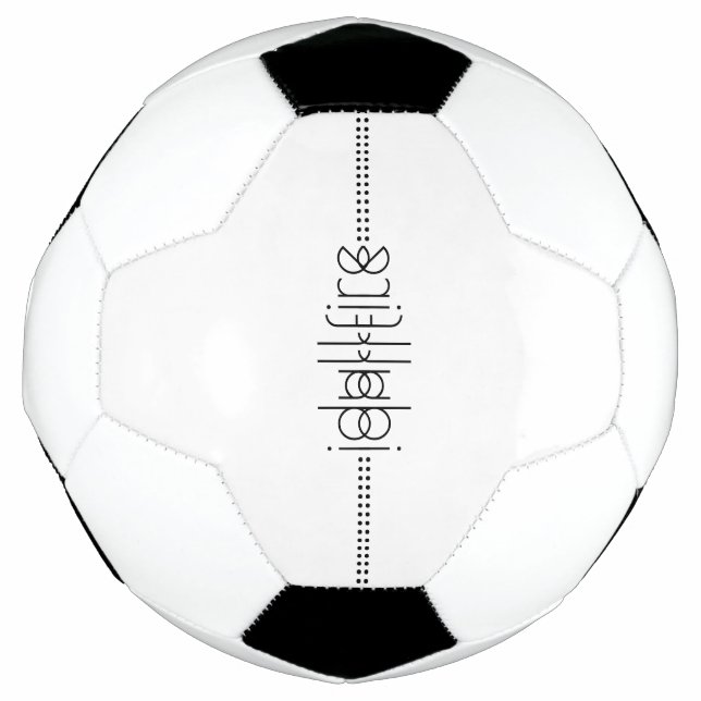 Bola De Futebol Seu nome como Alienígena Glifos - Branco exclusivo (Frente)