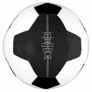 Bola De Futebol Seu nome como Alienígena Glifos - Preto Único