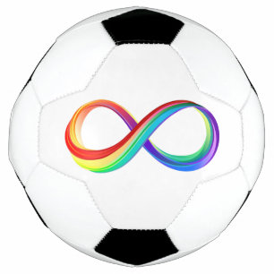 Bola De Futebol Símbolo de Infinidade Arco-Íris em Camadas