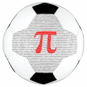 Bola De Futebol Símbolo matemático original do número vermelho