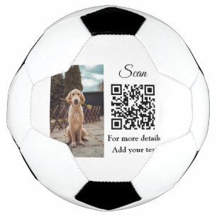 Bola De Futebol Simple animal name details QR code add text photo