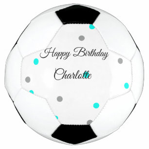 Bola De Futebol SIMPLE MINIMAL.CUTE ADICIONE NOME BEBÊ feliz anive