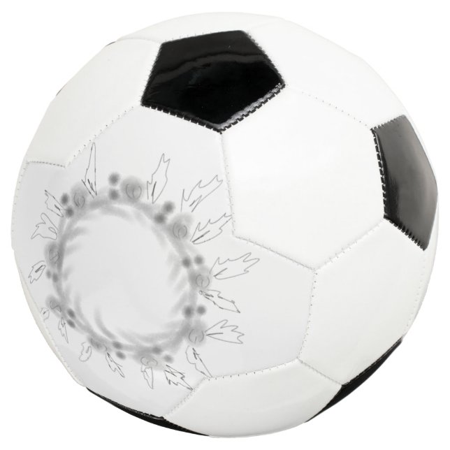 Bola De Futebol simples e minimamente personalizado adicione o end (Três quartos)