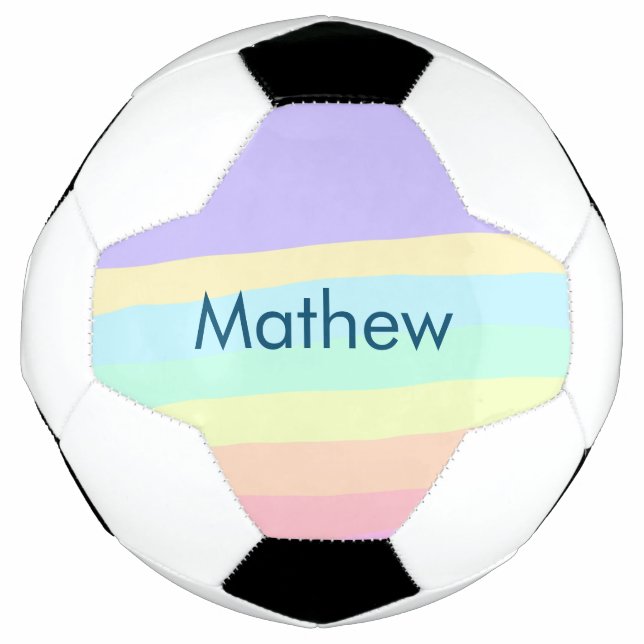 Bola De Futebol simples letra inicial monograma adicionar sua letr (Frente)