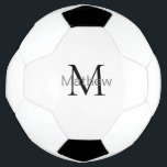Bola De Futebol simples letra inicial monograma adicione seu nome<br><div class="desc">design</div>