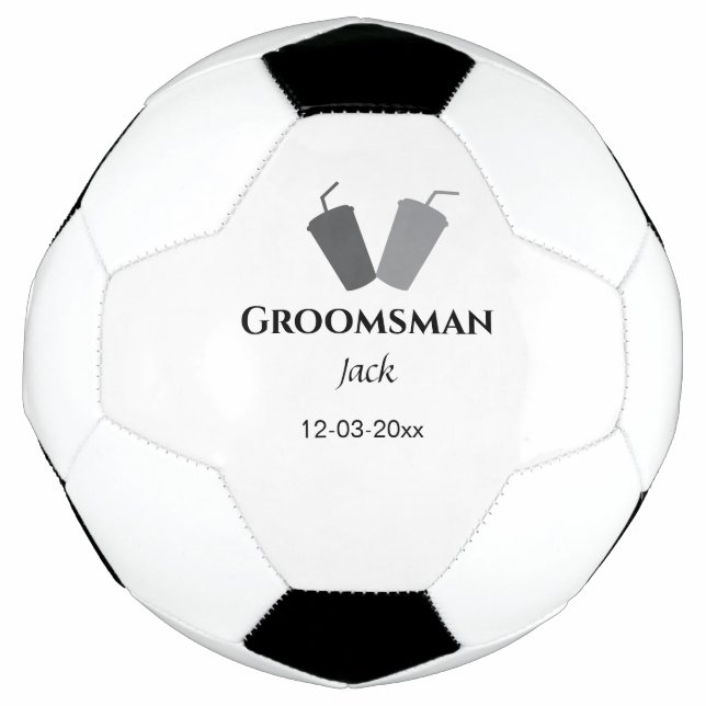 Bola De Futebol SIMPLES MINIMAL adicionar seu nome padrinho de cas (Frente)