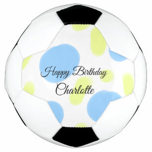 Bola De Futebol SIMPLES MINIMAL.CUTIE ADICIONE NOME BEBÊ feliz ani
