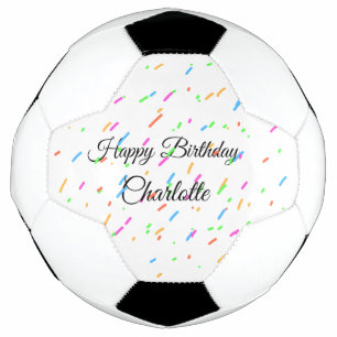 Bola De Futebol SIMPLES MINIMAL.CUTIE ADICIONE NOME BEBÊ feliz ani