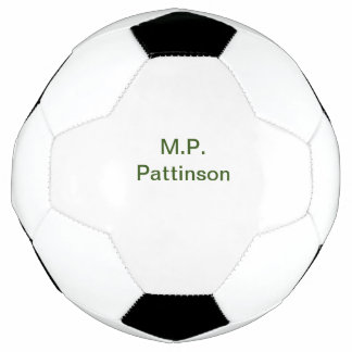 Bola De Futebol Simples minimal verde adicione seu texto nome foto