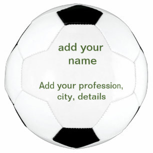 Bola De Futebol Simples minimal verde adicione seu texto nome foto