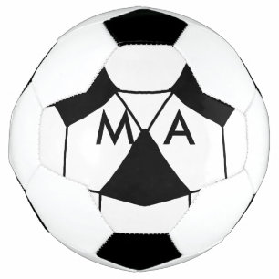 Bola De Futebol Simples monograma adicione seu nome com letra míni