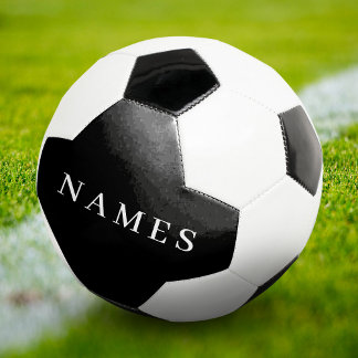 Bola De Futebol Simples Preto Personalizado Adicione Seu Nome Eleg