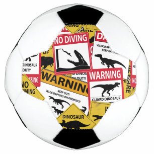 Bola De Futebol Sinais de precaução do dinossauro