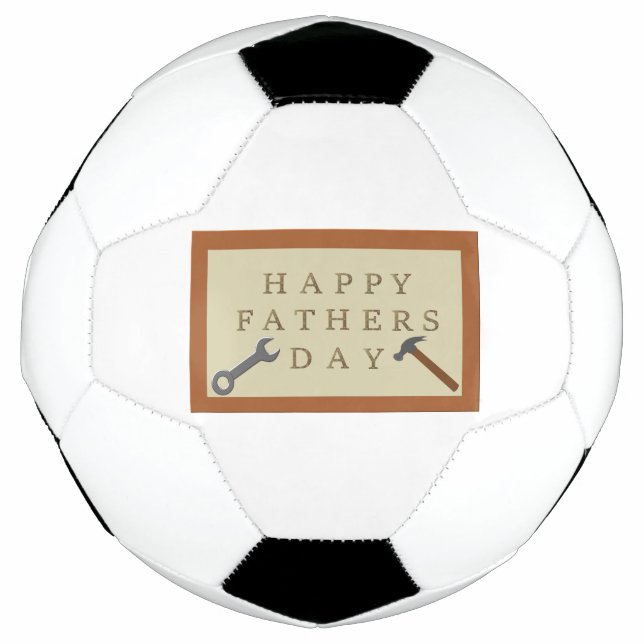 Bola De Futebol Sinal de madeira dia de os pais (Frente)