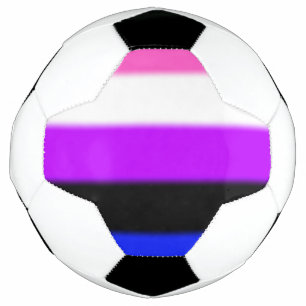 Bola De Futebol Sinalizador do Orgulho de Genderfluido de Queda