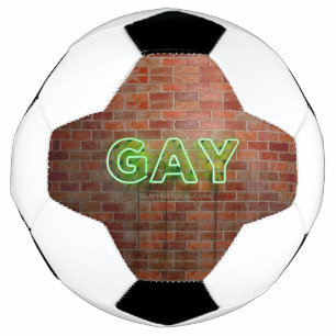 Bola De Futebol SlipperyJoe iluminado sinal de néon gay brilhante
