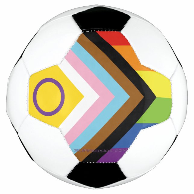 Bola De Futebol SlipperyJoe Intersex Progress Pride Sinalizador ar (Frente)