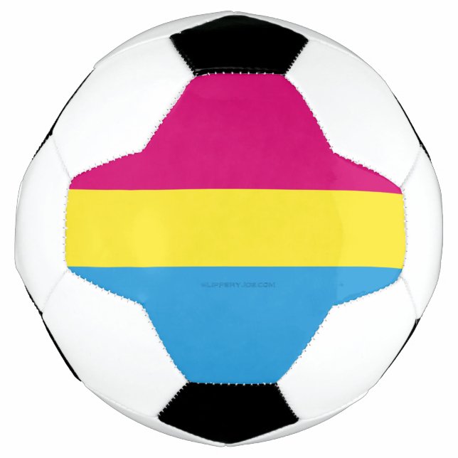 Bola De Futebol SlipperyJoe sinalizador de orgulho pansexual cor-d (Frente)
