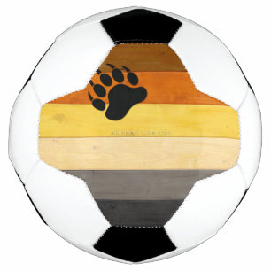Bola De Futebol SlipperyJoe's Bear Pride sinaliza textura de madei