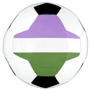 Bola De Futebol SlipperyJoe's genderqueer pride flag cores non-bi