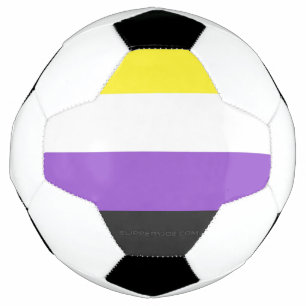 Bola De Futebol SlipperyJoe's Nonbinary Pride Flag gay LGBTQ