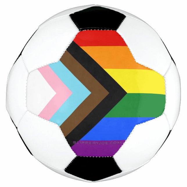 Bola De Futebol SlipperyJoe's Progress Pride Flag gay Dons LGBTQI (Frente)