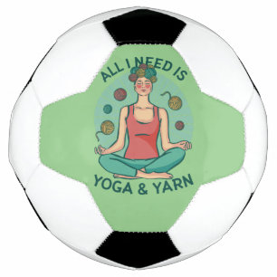 Bola De Futebol Só preciso de Yoga e Yarne Phrase