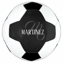 Bola De Futebol Sobrenome Personalizado Elegante Preto | Nome