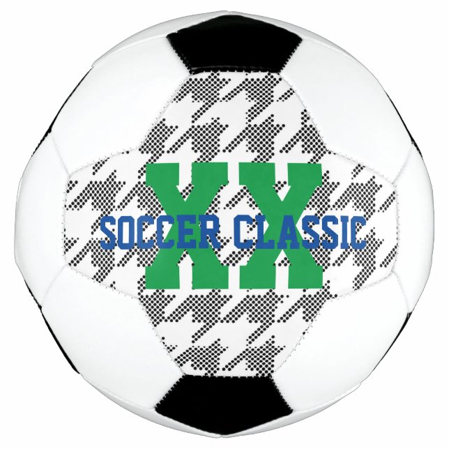 Bola De Futebol SOCCER CLASSIC Houndstooth XX Diversão de Eventos  (Frente)